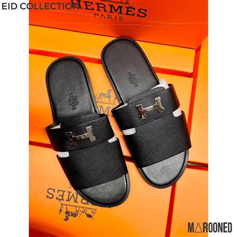 hermes slides green|Hermes oran with strap.